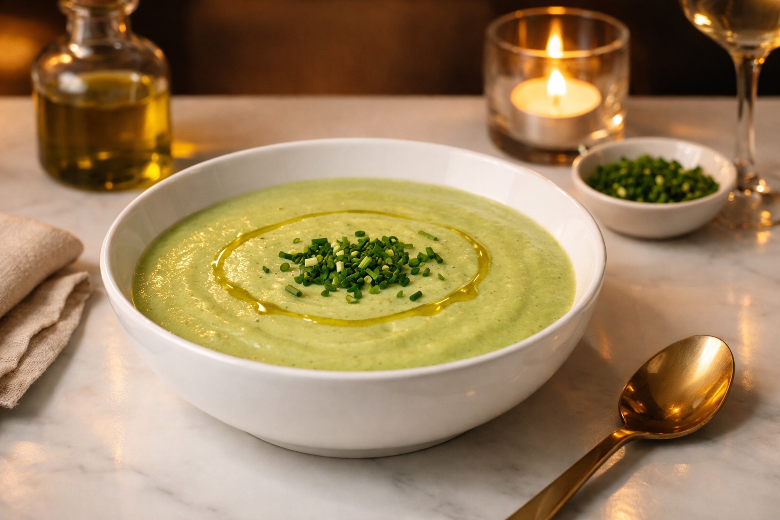 Crema of calabacín and puerro, dinner healthy of Meals Healthy