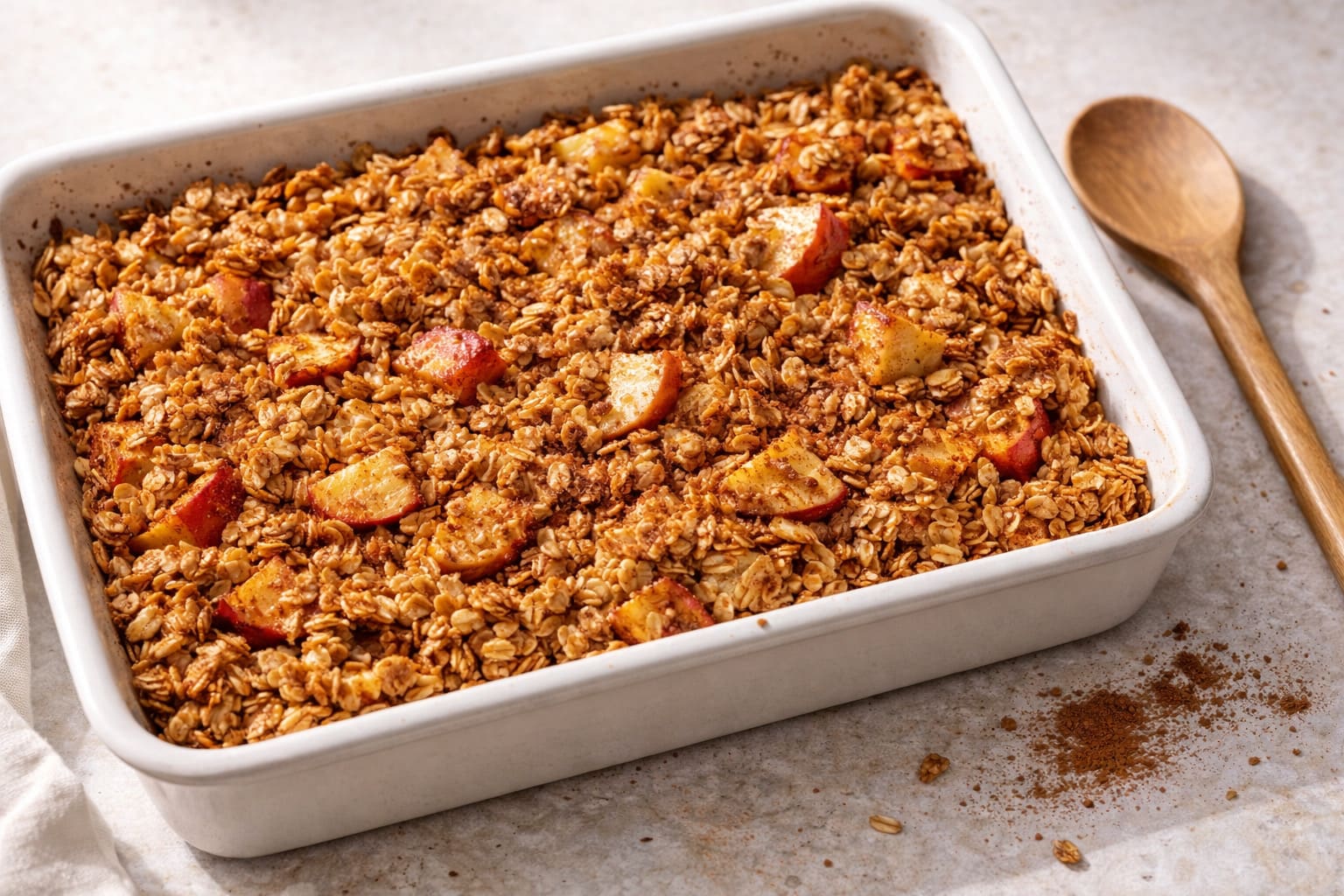 Muesli horneado of manzana and canela, breakfast healthy of Meals Healthy